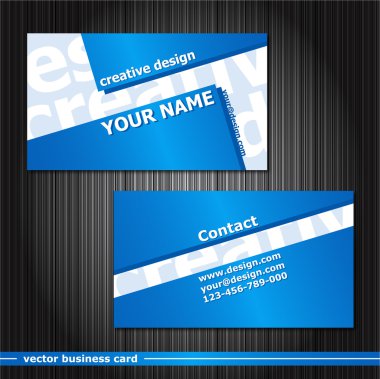 Set of business cards clipart