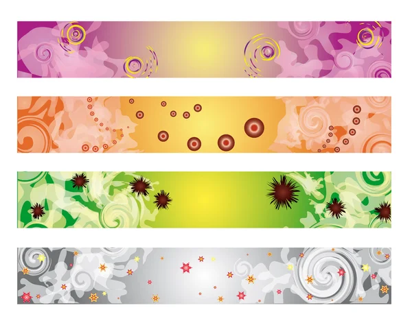Four colorful banners — Stock Vector