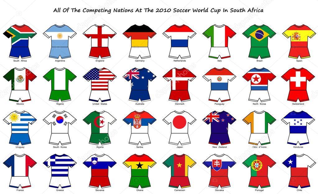 All Flags World Cup Team