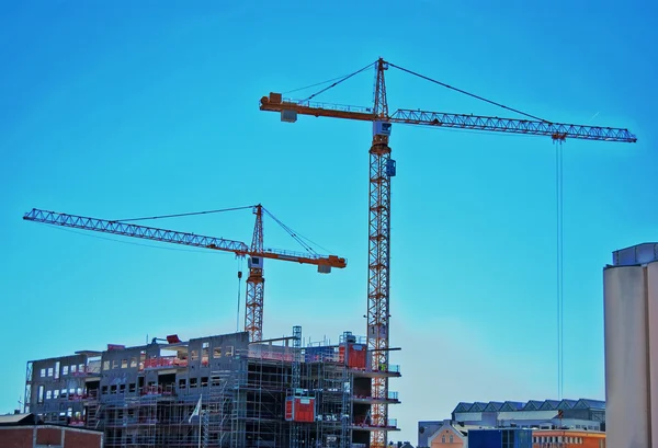 Construction cranes HDR — Stock Photo, Image