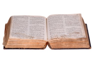 Open old bible version 5. clipart