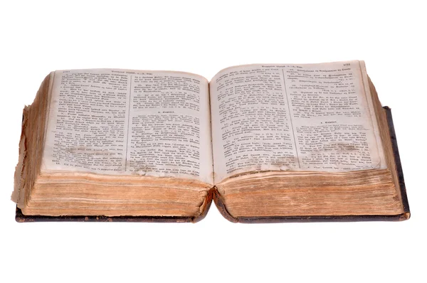 Alte Bibel öffnen Version 5. — Stockfoto