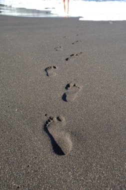 Footprints to the sea clipart