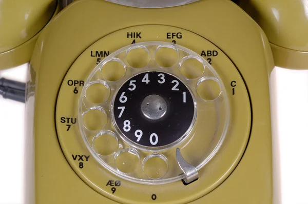 Green retro telephone — Stock Photo, Image