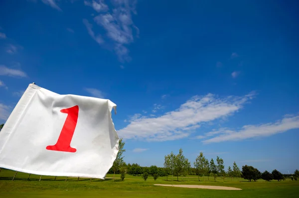 Golf vlajka — Stock fotografie
