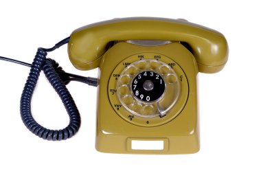 Retro telefon ve cabels