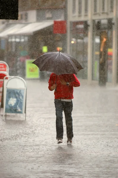 stock image Man in the rain