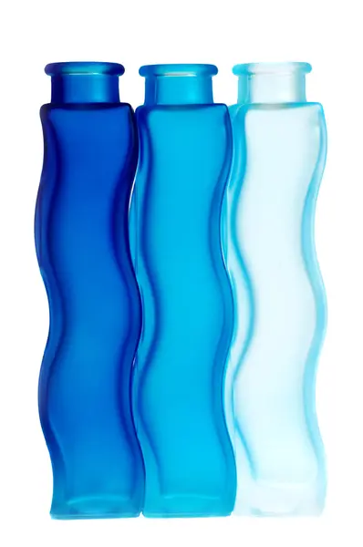 Blå flaskor — Stockfoto