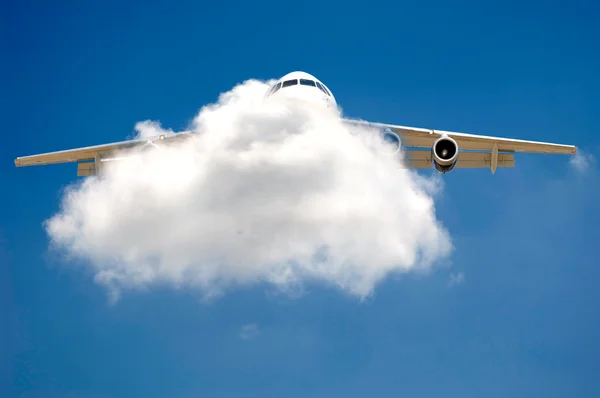 Plane and cloud — Stock Photo, Image