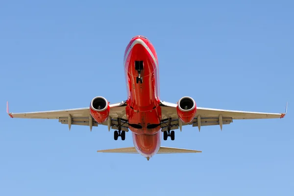 Rode vliegtuig — Stockfoto