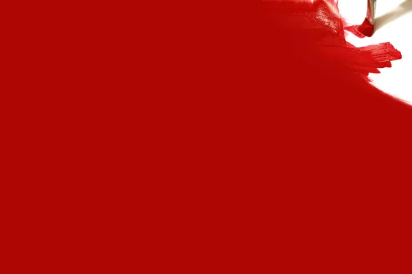 Pincel e tinta vermelha — Fotografia de Stock