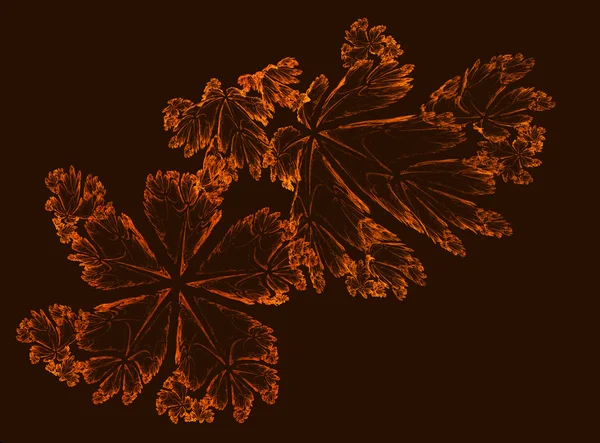 Design frattale astratto delle foglie autunnali Foto Stock Royalty Free