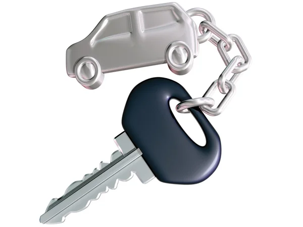 Autoschlüssel und Autoanhänger — Stockfoto