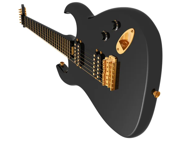 Guitare électrique noire — Photo