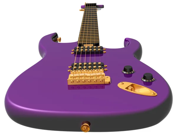 Paarse elektrische gitaar — Stockfoto