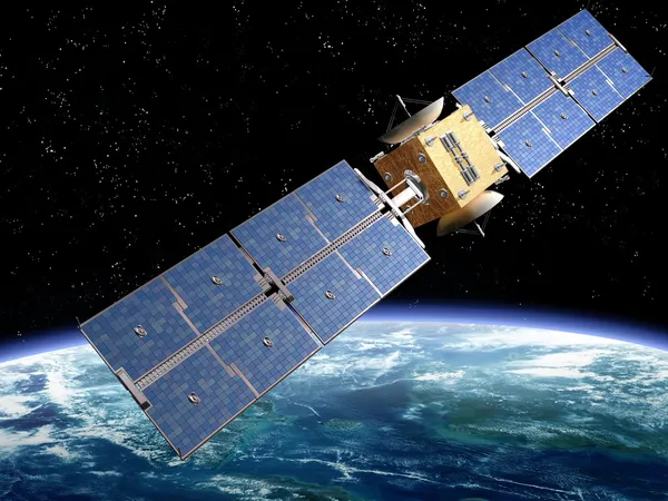 Kommunikation satellit — Stockfoto