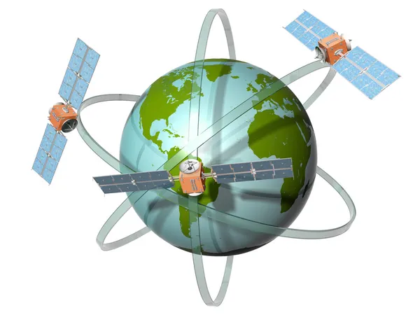 Comunicazione satellitare — Foto Stock