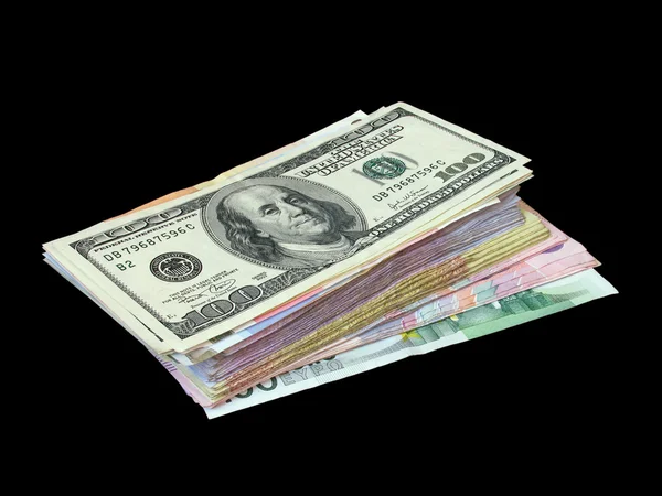 Hromádky bankovek — Stock fotografie