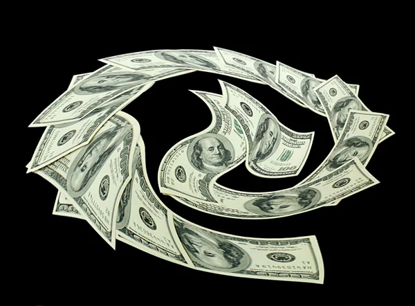 Twirl of money — Stock Photo, Image