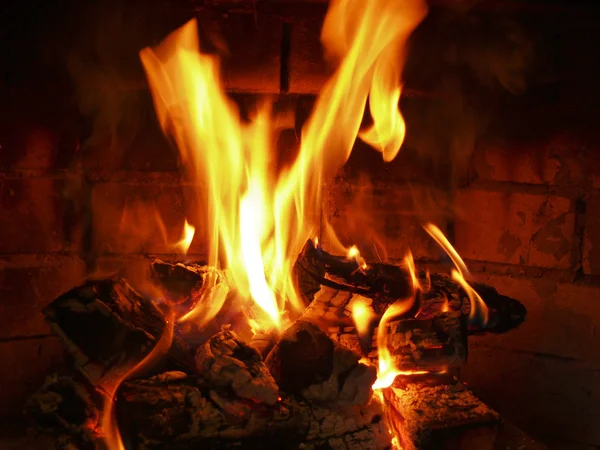 Coals flame — Stock Photo, Image