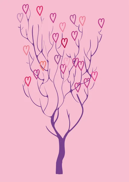 Árbol del amor — Archivo Imágenes Vectoriales