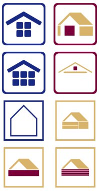 Collection of signs at home. clipart