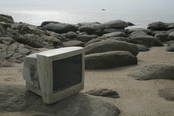 stock image Sunset era tube monitors