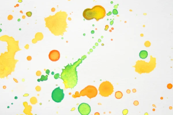 Aquarel achtergrond van gekleurde druppels van verf — Stockfoto
