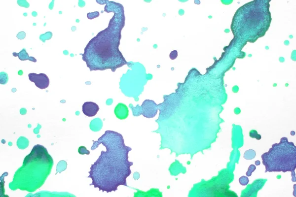 水彩背景的漆色滴 — 图库照片