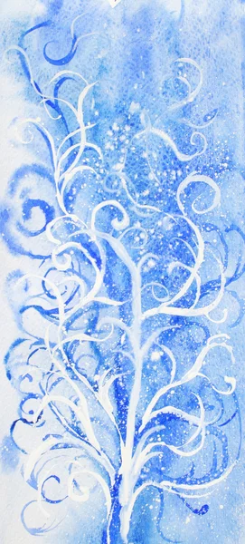 Dibujo del árbol invierno — Foto de Stock