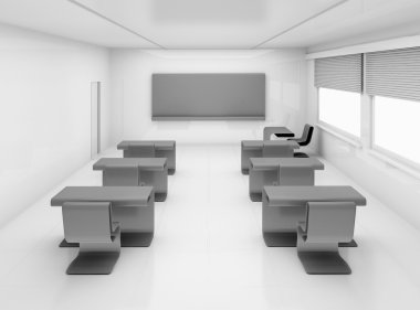 Empty class room clipart