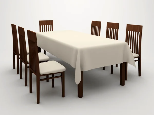 Asztal és székek — Stock Fotó