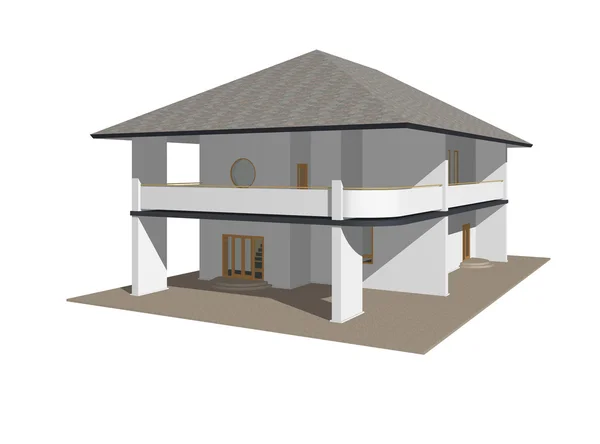 Modell av ett hus på landet 2 — Stockfoto
