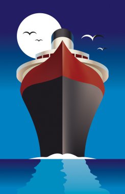 Cruise ship - cruise liner clipart