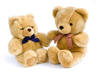 Two teddy bears clipart