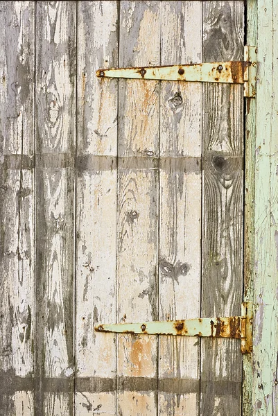 Door with rusty hinges — Stock Photo, Image