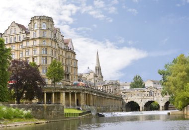 View of the Pulteney Bridge Bath clipart