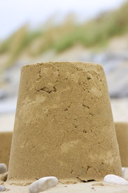 Close up a sandcastle clipart