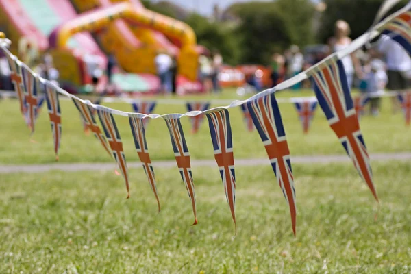 A string of Union Jack Bunting — Stock Photo, Image