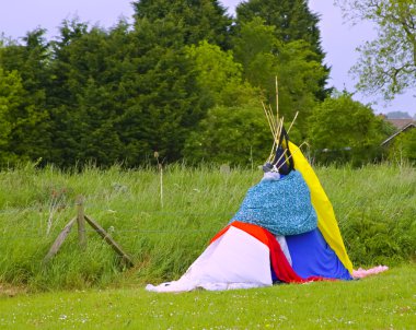 A teepee made to use as a den clipart