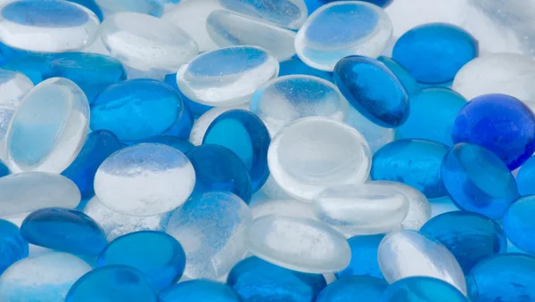 stock image Blue & white beads for background