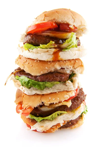 Yığın şişko hamburger — Stok fotoğraf