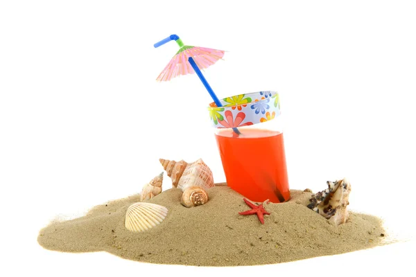 레모네이드와 해변 — 스톡 사진