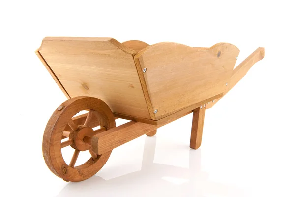 Wooden wheelbarrow — Stock Photo, Image