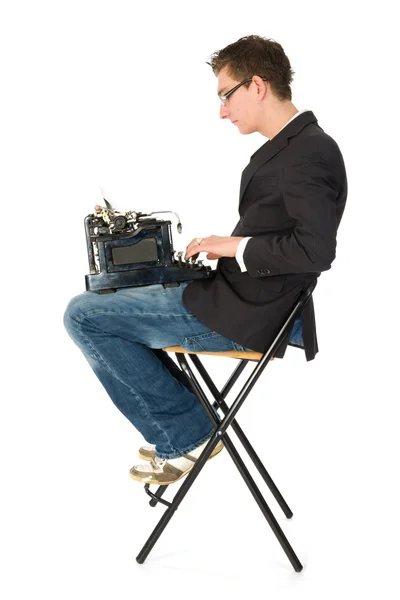 Writing on the old typewriter Royalty Free Stock Images