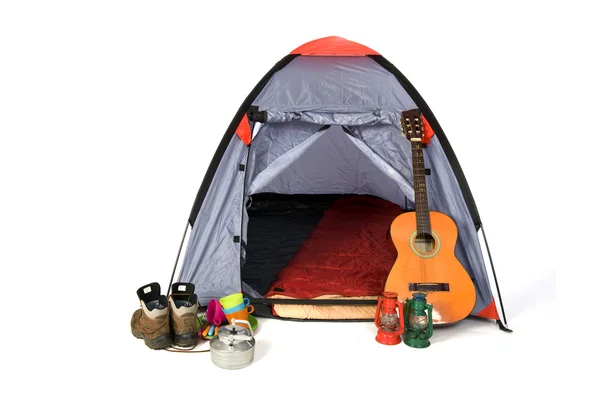 Tent at the campground — Stock Photo, Image
