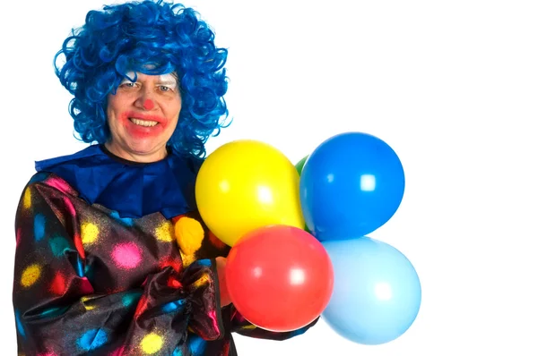 Clown con palloncini — Foto Stock