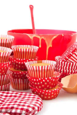 Baking red cup cakes