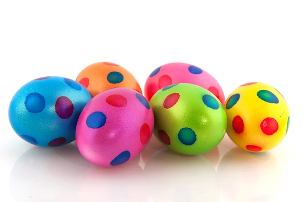 Spotted easter eggs — Stock Photo, Image