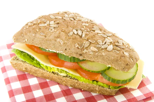 Rolo de pão marrom saudável — Fotografia de Stock